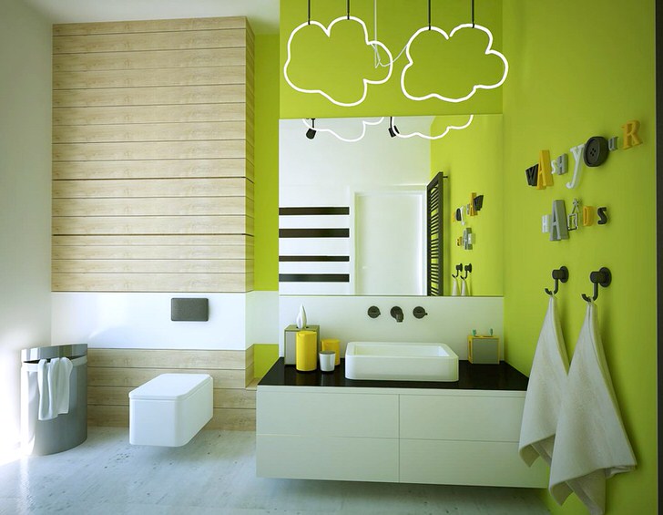 Необычная зеленая ванная комната, которая не оставит равнодушным (50 фото)