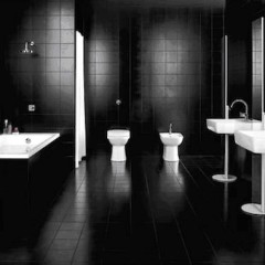 Черная ванная комната