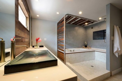 Основные черты ванной комнаты в стиле минимализм (54 фото)