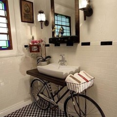 Велосипед в ванной