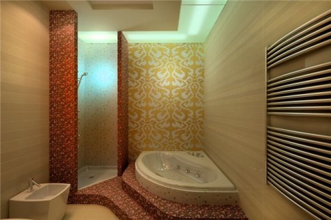 Идеи и фото дизайна ванной комнаты с угловой ванной: видео, 94 фото